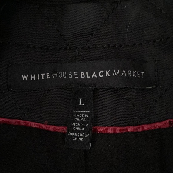 Classic, Cosy Black Puffer Jacket by White House Black Market w/ Faux Fur Collar - Picture 6 of 11